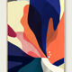 Affiche d'art printemps bleu 50×70 cm
