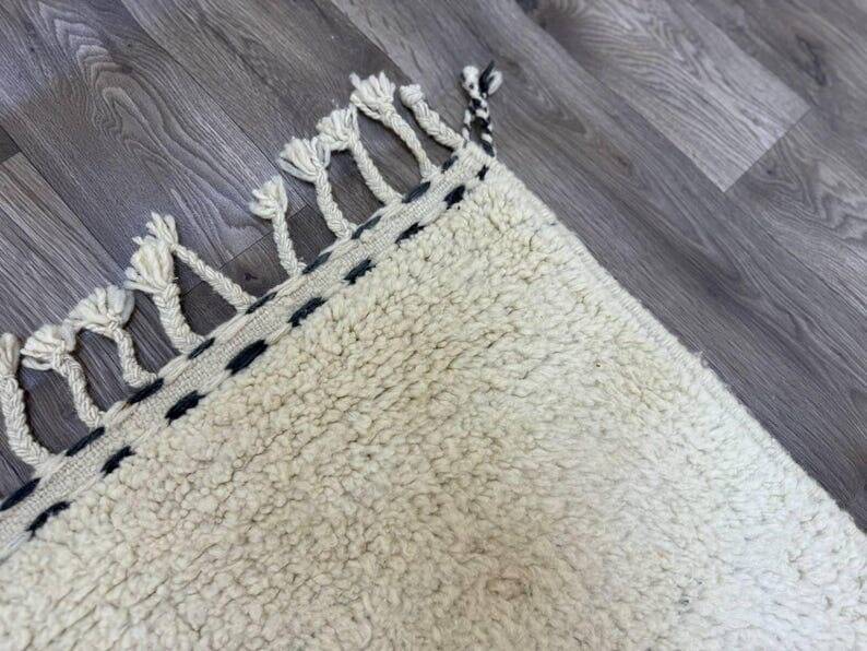 Handmade Beni Ouraine Berber rug with colorful patterns, size 140 x 260 cm