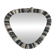 Miroir mural de petite taille, triangle rond en céramique noir et blanc, années 1950, Allemagne
