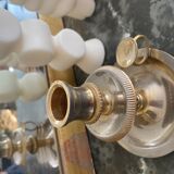 Golden brass cellar rat candle holder