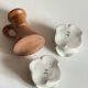 Lot bougeoirs porcelaine et grès vintage