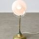 Mid Century Italian Table Lamp in Brass and Etched Glass