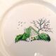10 flat plates in Earthenware Digoin Bayeux Model, mountain chalet / naïve
