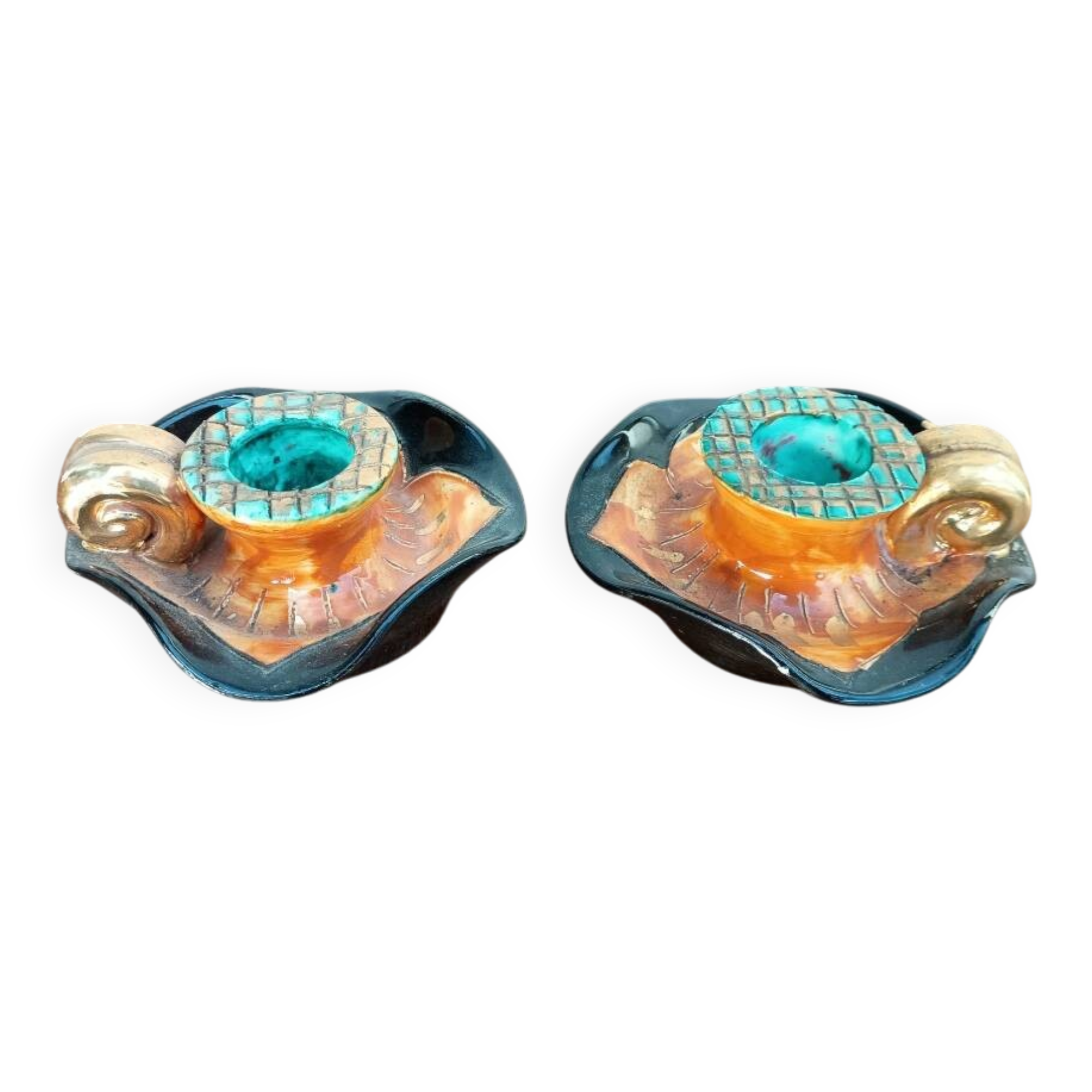 Pair of candlesticks Vallauris 1965