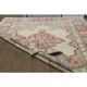 1970s Vintage Turkish Oushak Handmade Wool Cotton Cream Area Rug 150x205