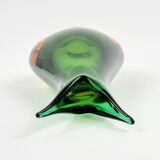 Large Mid-Century Sommerso Murano Glass Vase by F. Poli for Seguso, 1970s