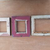 Lot of 3 old gilded and black frames
