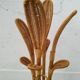 Rattan coat rack