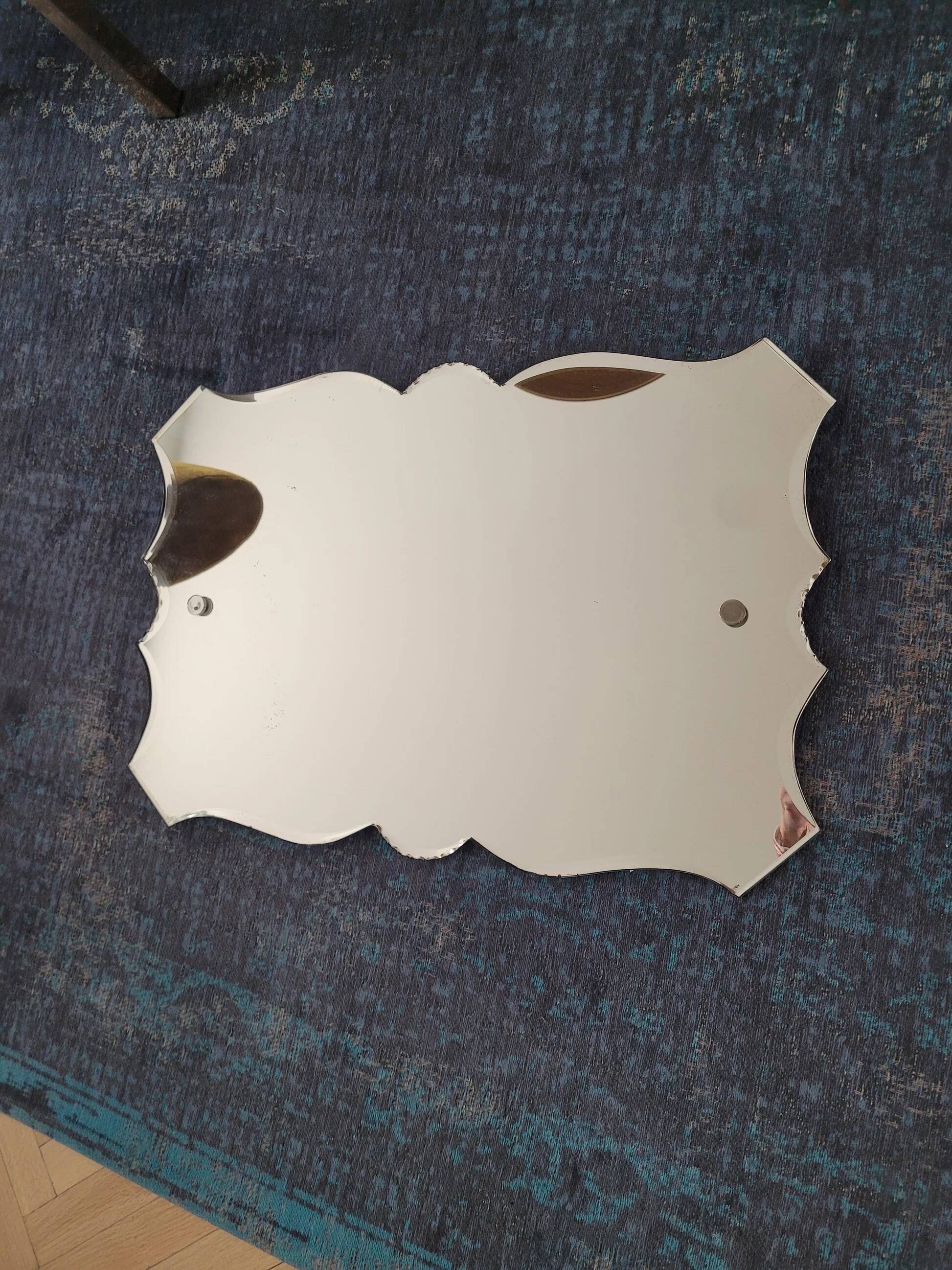 Antique bevelled mirror for hanging - Ref 1011
