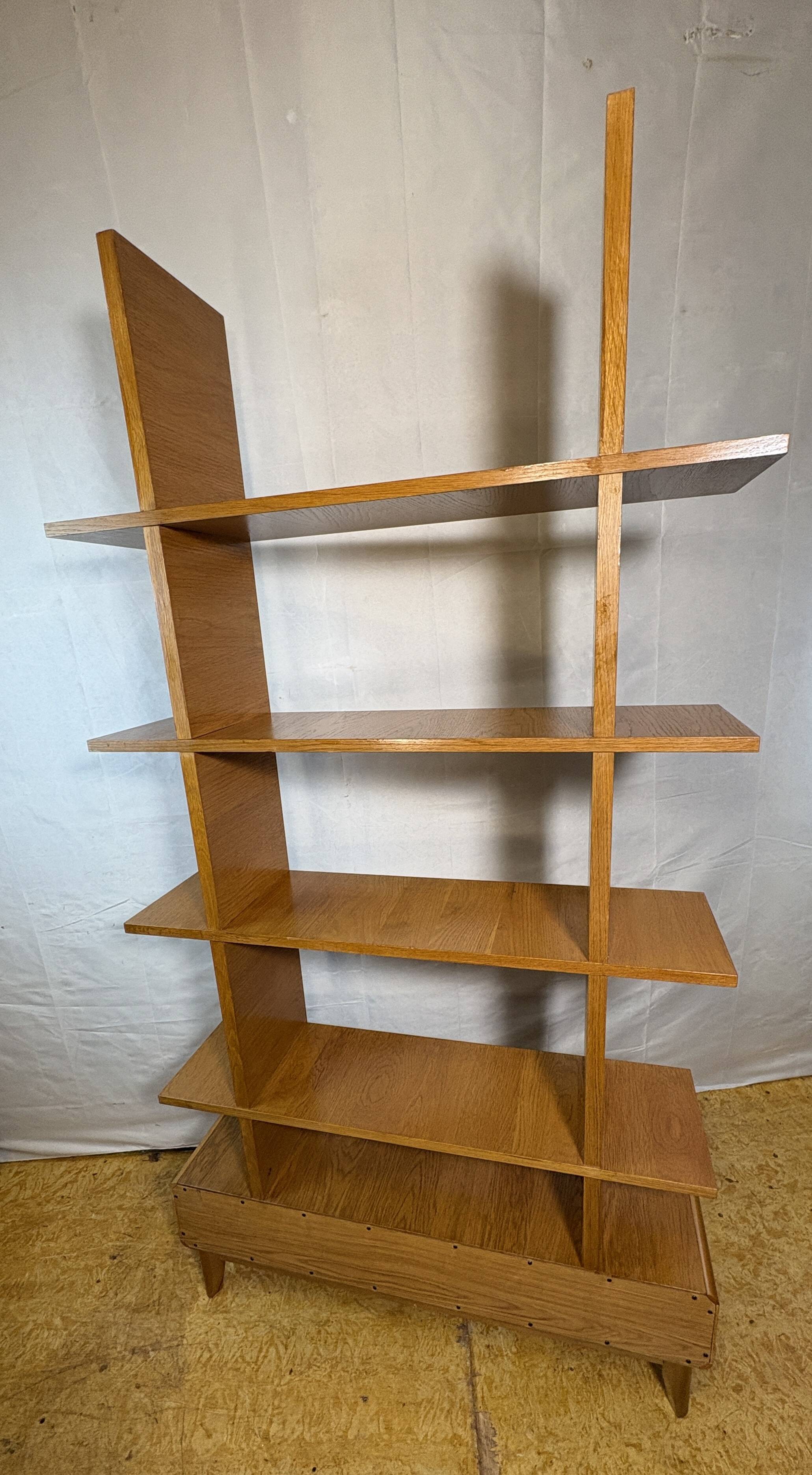 Unité de rangement en teck de style mid-century modern / Paravent d'inspiration scandinave