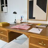 Two-sided oak desk, 50s