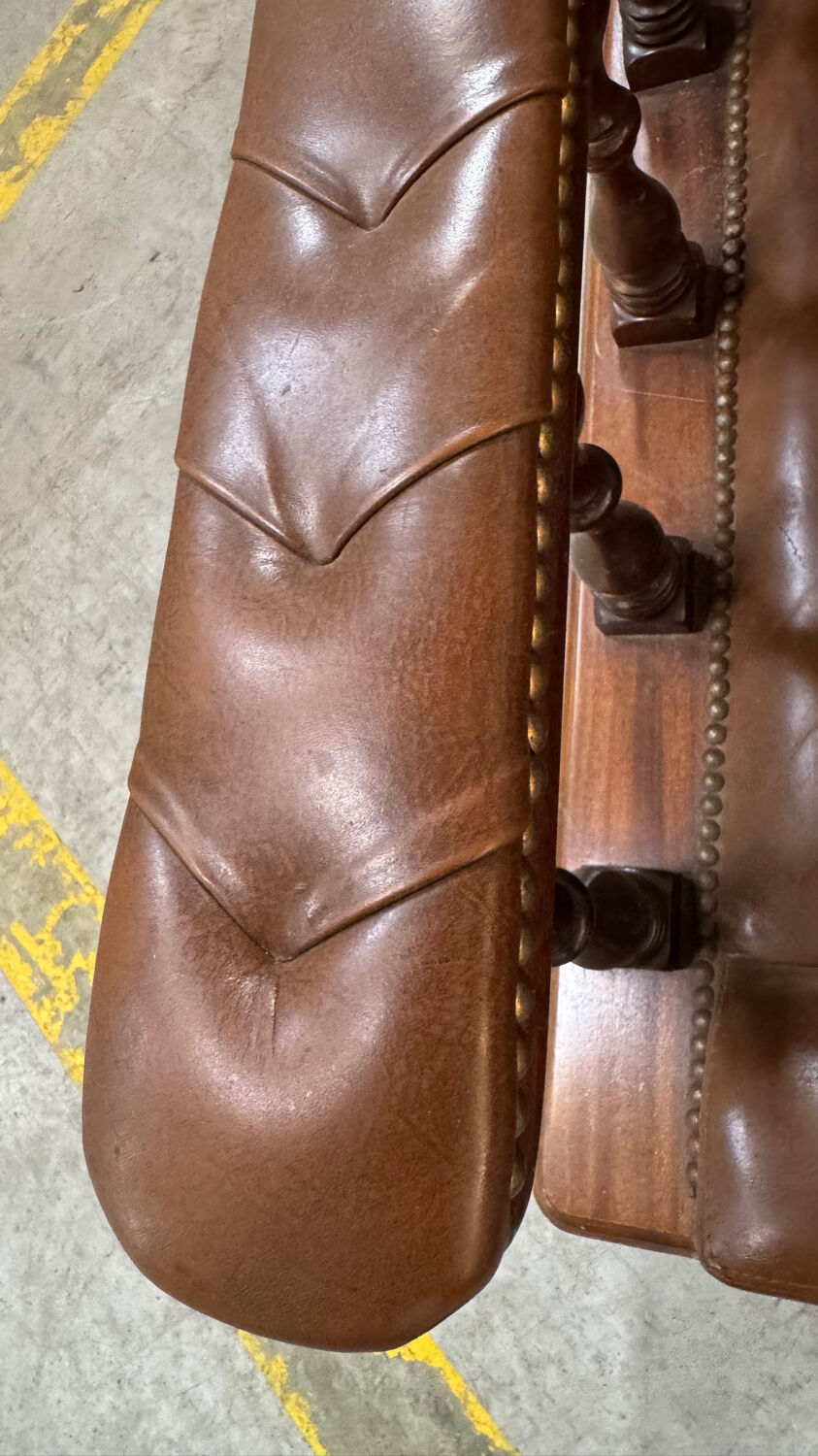 Vintage brown leather armchair