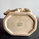 Art Deco polar bear vase in crackle-effect ceramic