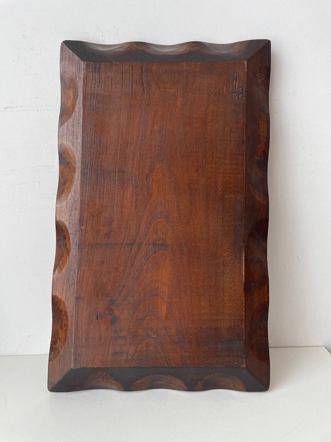 Brutalist wooden tray