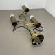 Unique 3-spot brass ceiling light koch and lowy style omi lighting germany, 1970