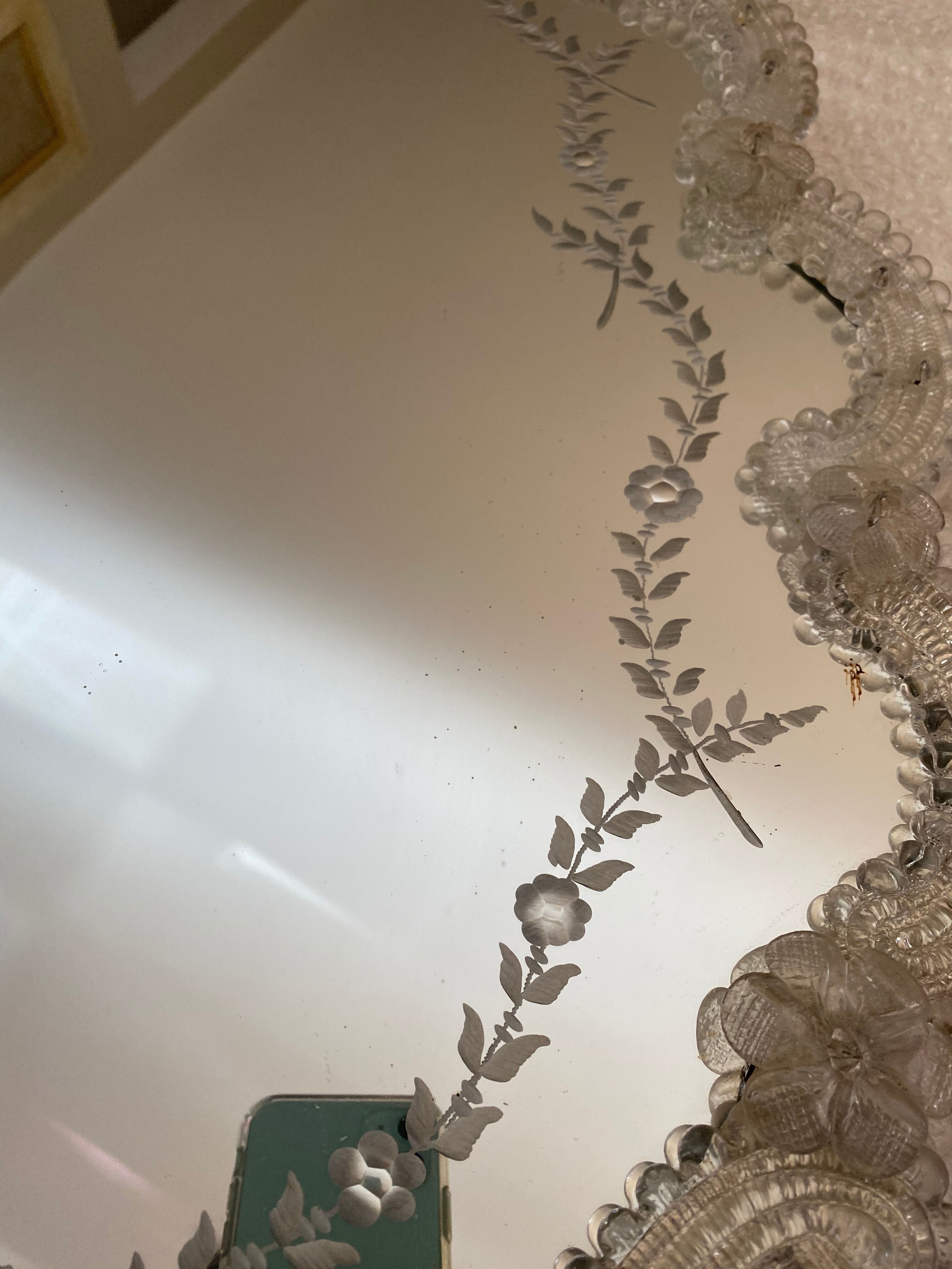 Old venetian murano mirror