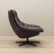 Leather swivel armchair, Danish design, 1960s, designer: H.W. Klein, manufacture: Bramin
