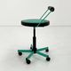 Turquoise adjustable office chair by Bieffeplast, 1980
