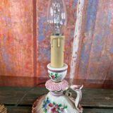 Pink porcelain bedside lamp