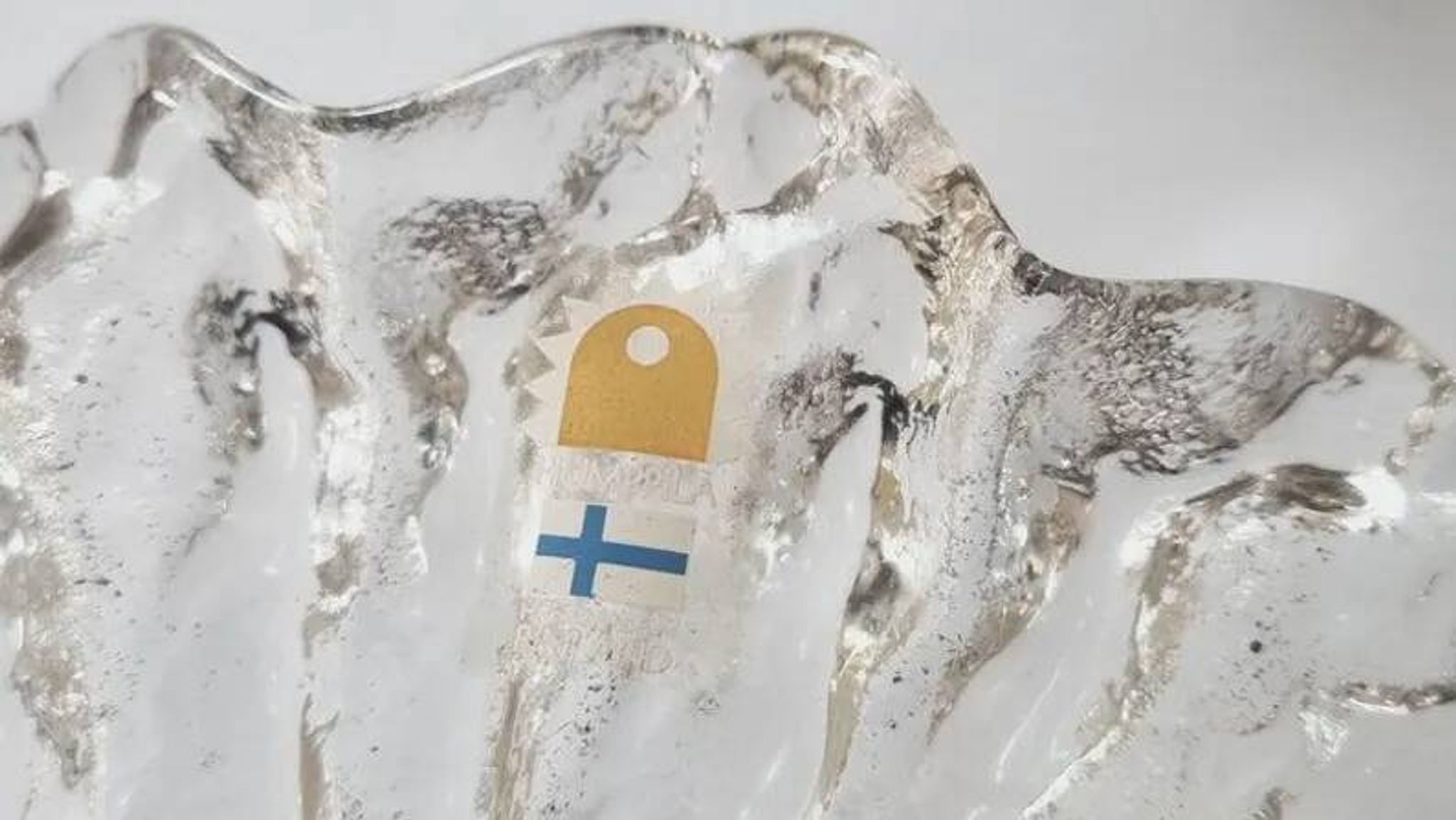 Pertti Santalahti Glass Bowl, Humppila, Finland, 1960s