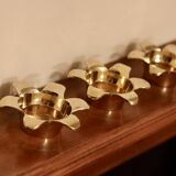 Trio of Mid-Century Swedish Brass Candle Holders by Scandia