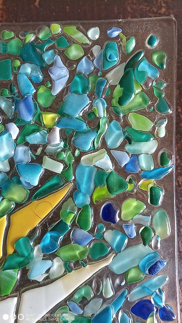 Murano - glass marquetry bowl "Omaggio a Gaudi"