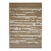 Tapis jute en relief blanc et noir 120x160 cm