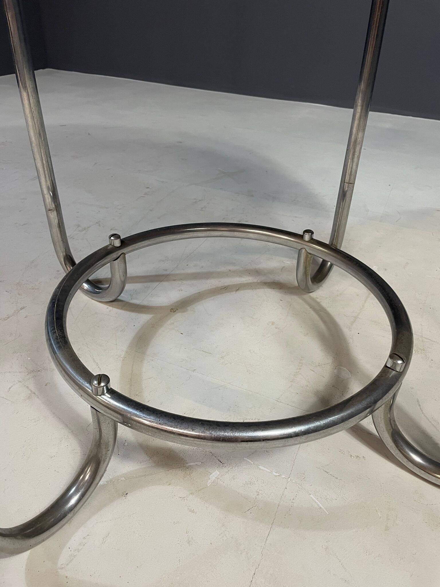 Table basse ronde Bauhaus par Robert Slezák, Tchécoslovaquie, années 1930