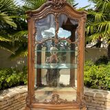 Louis XV Style Walnut Display Cabinet