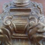 Bronze candlestick with lion head decoration