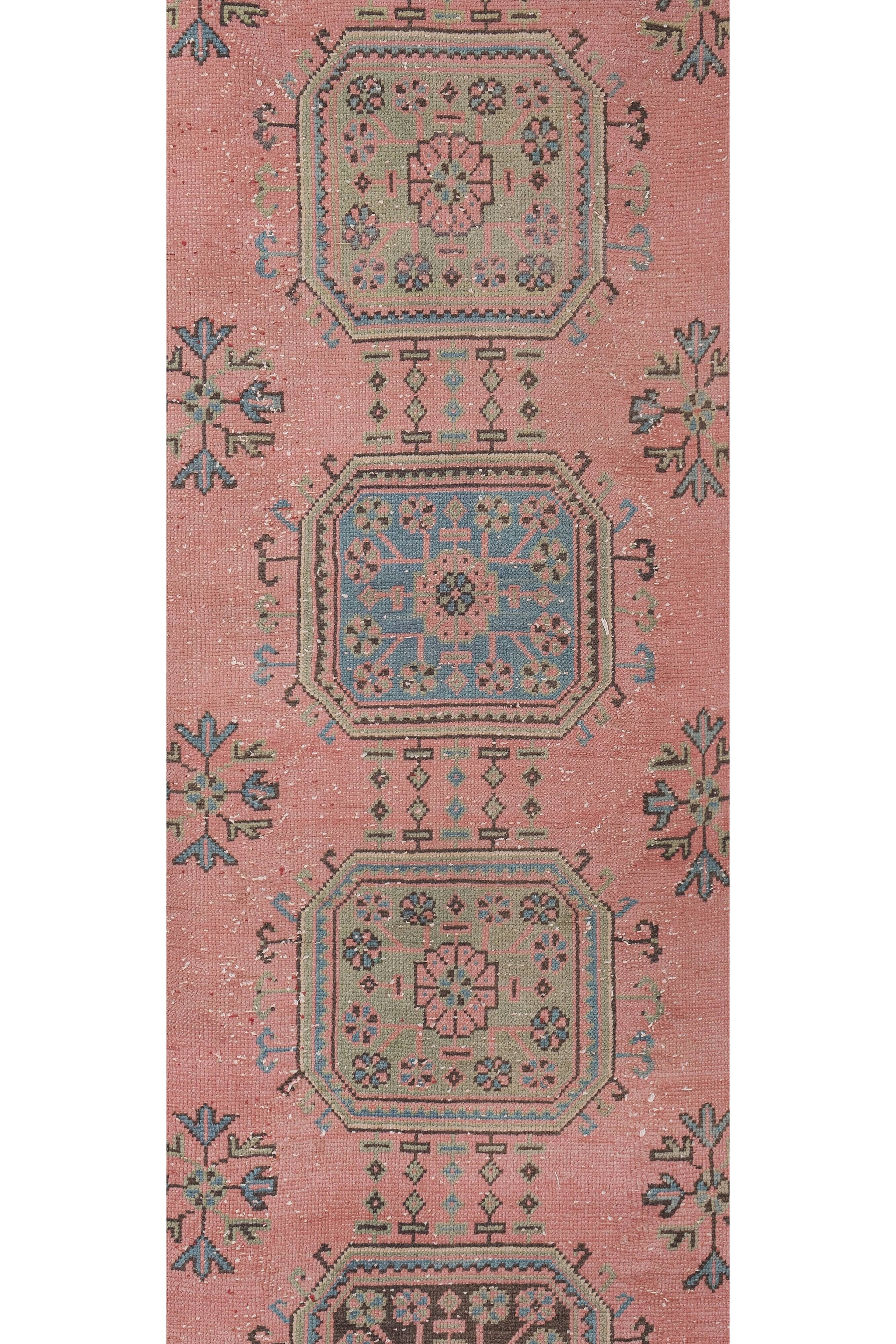 Vintage Turkish Oushak Rug Handwoven 79x664 cm