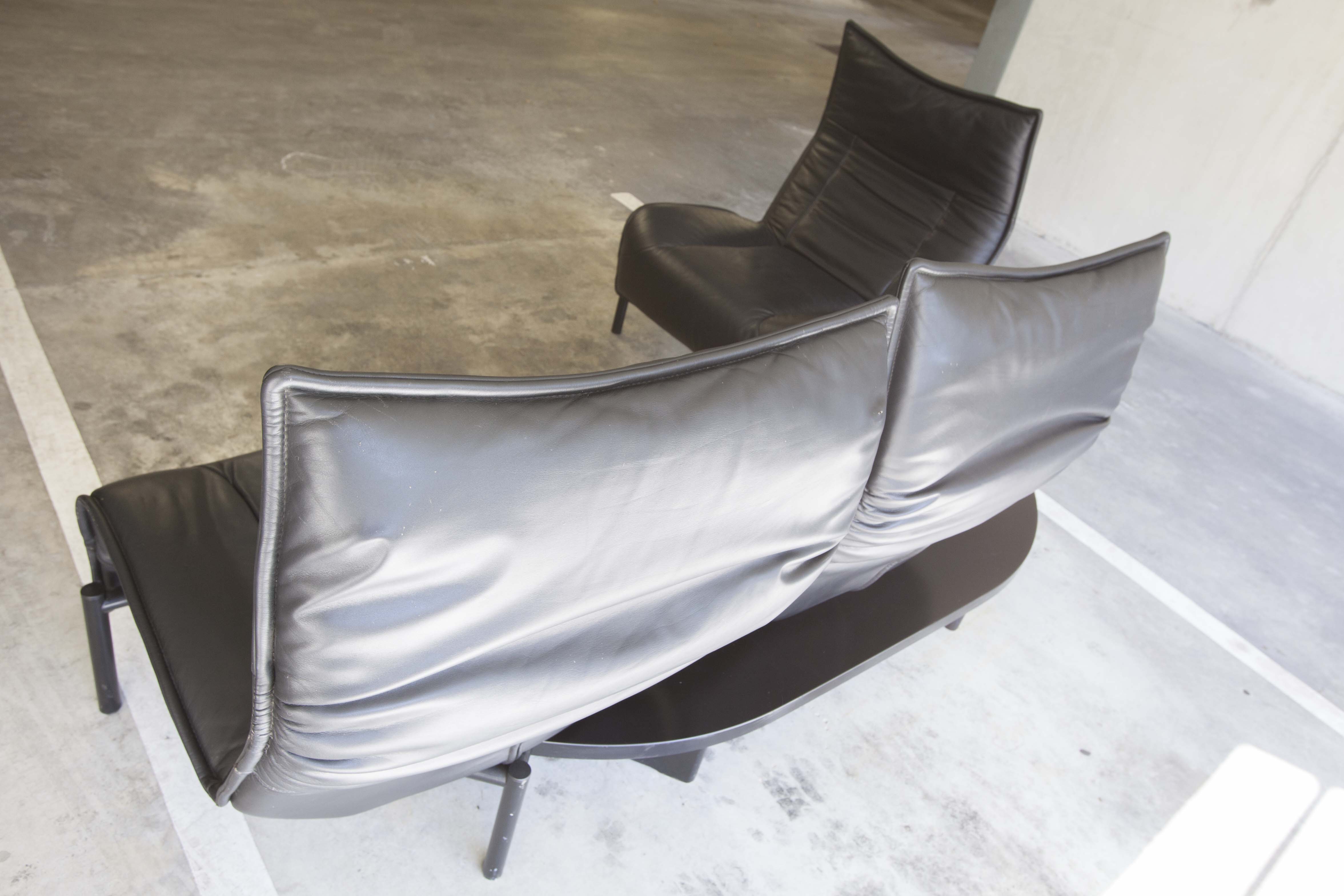 Leather sofa model "Veranda" Vico Magistretti for Cassina