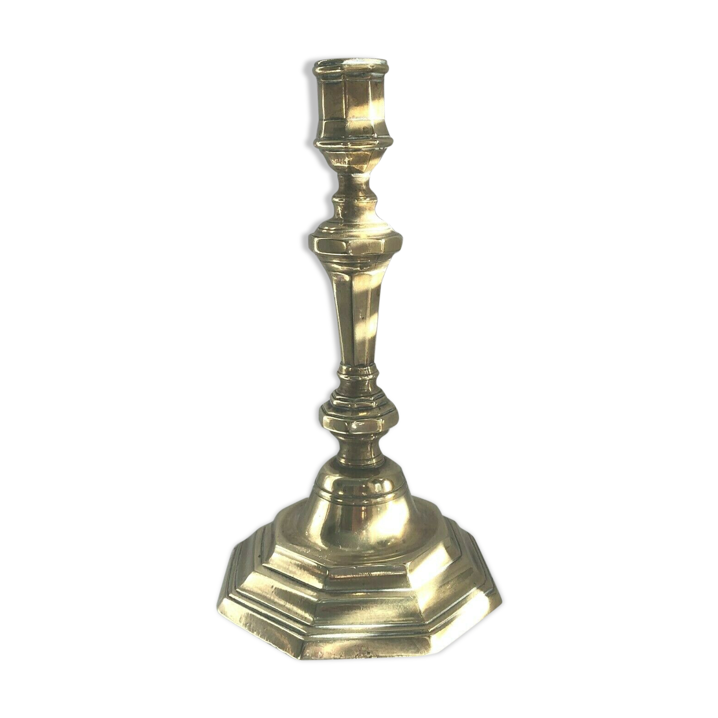 Candlestick in bronze and brass 18th century