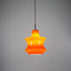 Mid-century orange glass pendant lamp