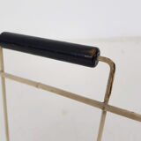 Mid-century white metal magazine stand