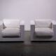 Saratoga armchairs by Lella and Massimo Vignelli for Poltronova