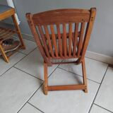 Vintage folding teak children's chair