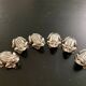 6 metal frog-shaped knife holders