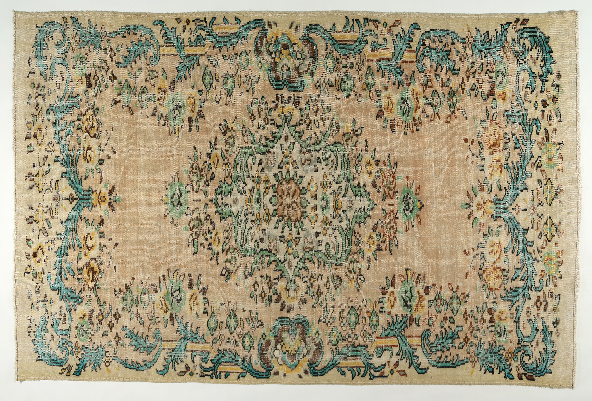 Anatolian handmade vintage rug 268 cm x 171 cm