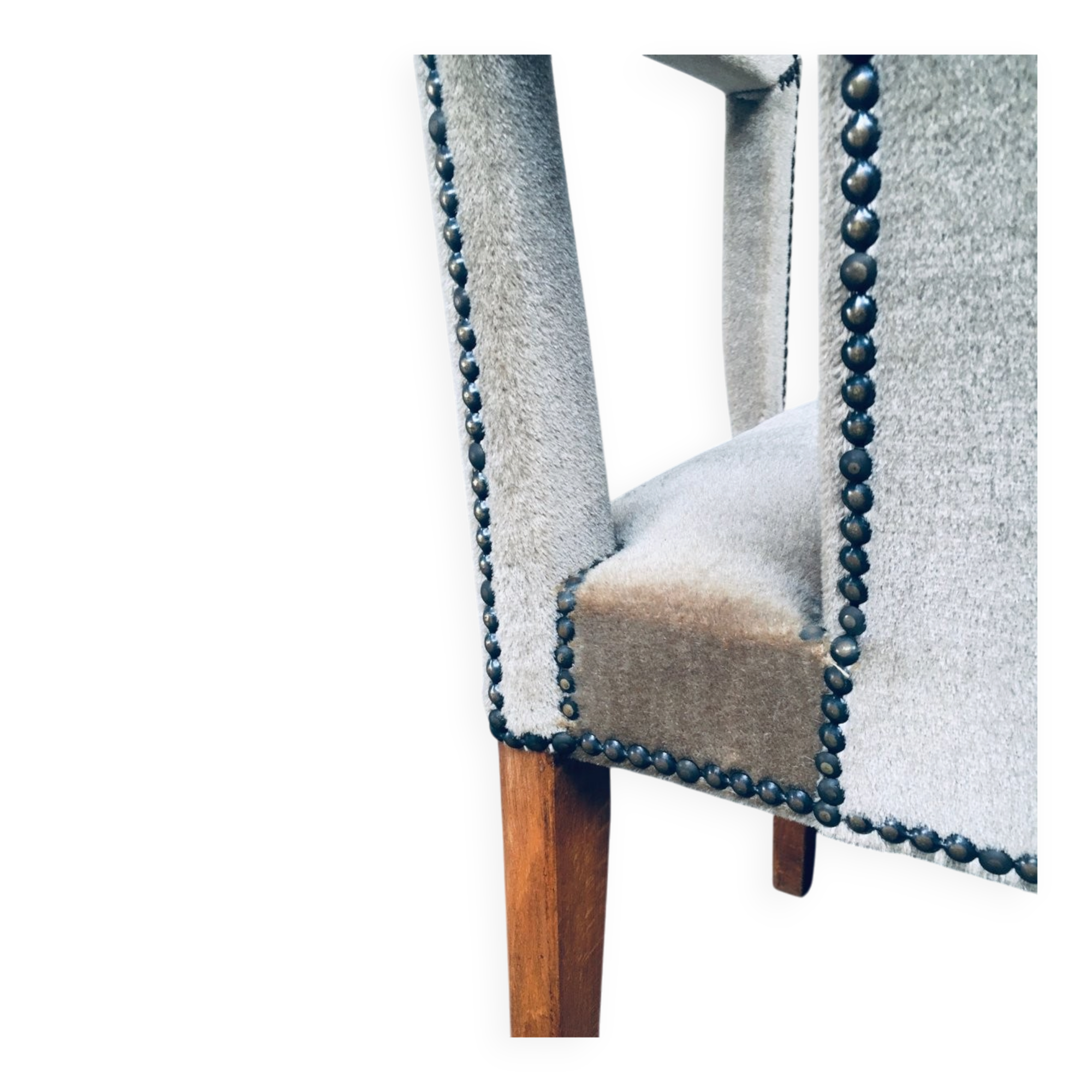 Boudoir Side Chair in Velvet, 1920s