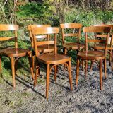 Lot of 6 Horgen-Glaris bistro chairs from the 40s