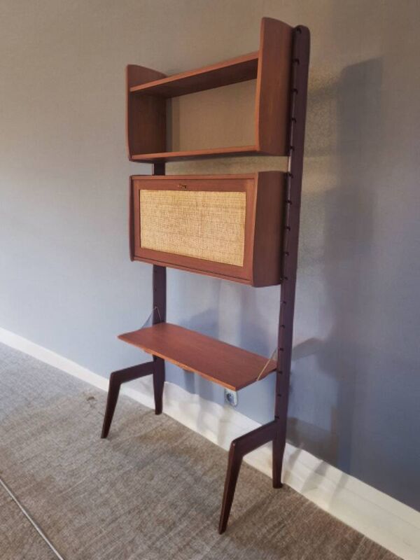 Meuble bar en teck Ergo,  Vintage Scandinave 1960s