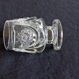 4 antique to digestive glasses in cut crystal and molded crystal decorated