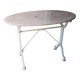Antique garden table in cast iron and pink marble.