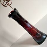 Art deco iridescent crystal vase
