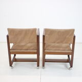 Paire de chaises ou fauteuils Tchécoslovaquie, années 1980