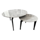 Tables basses marbre années 80