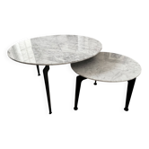 Tables basses marbre années 80