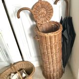 Vintage wicker basket 73cm