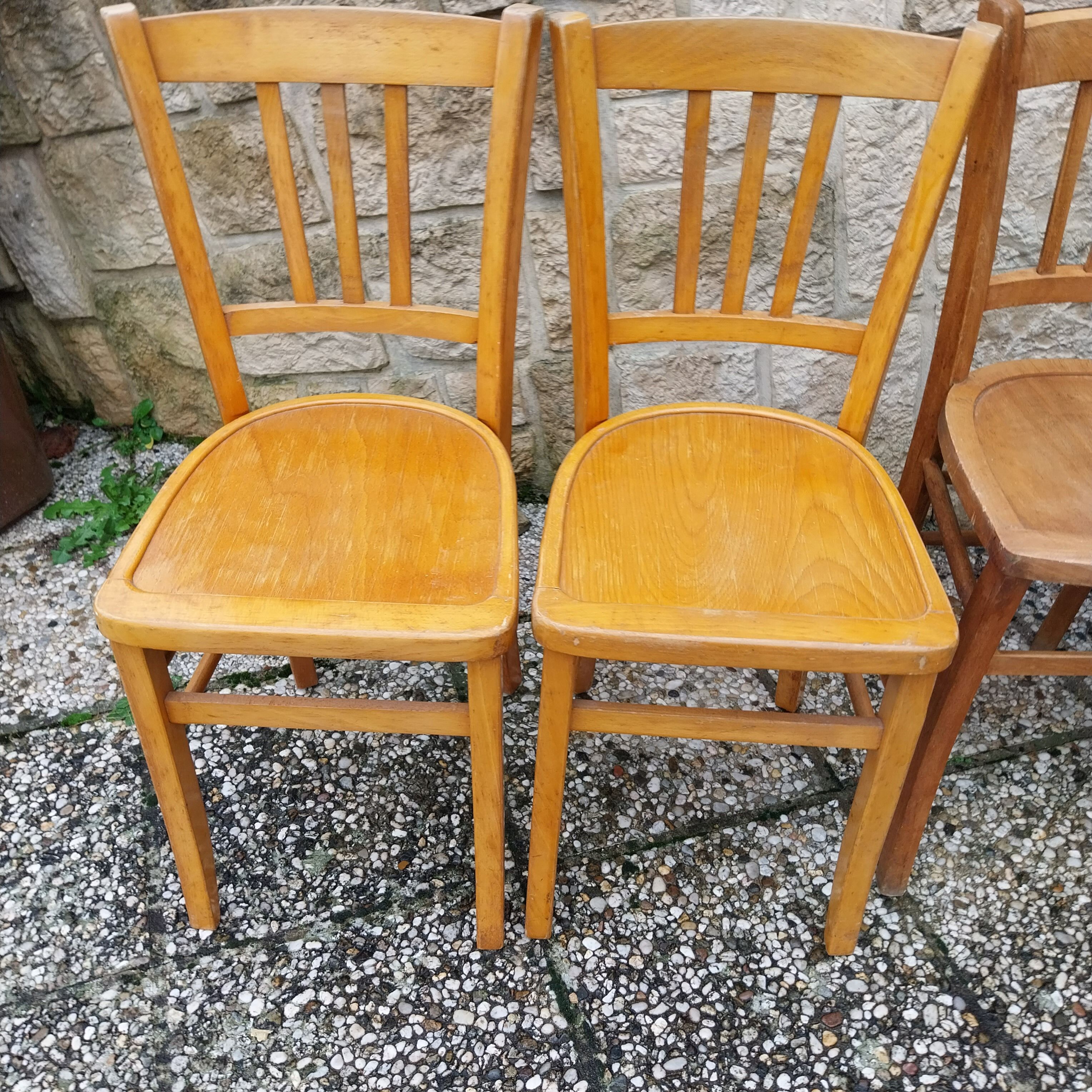 Lot 4 chairs Luterma vintage bistro
